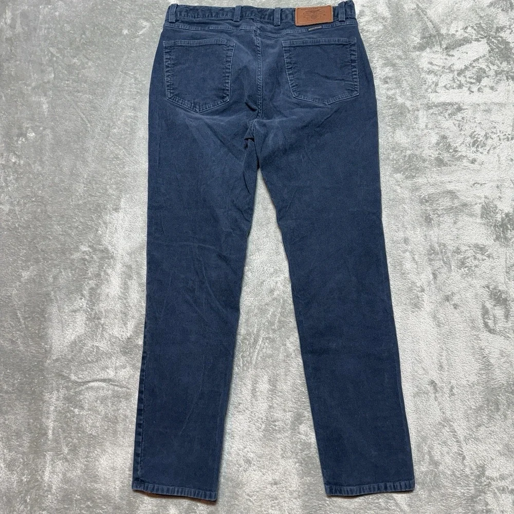 Brooks Brothers Corduroy Pants Mens 32 Slate Blue Stretch 5 Pocket 32x29.5
